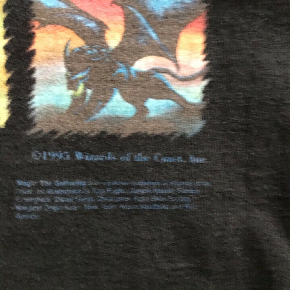 Vintage 1995 Liquid Blue Magic The Gathering T-Shirt Size XL - Picture 3 of 5